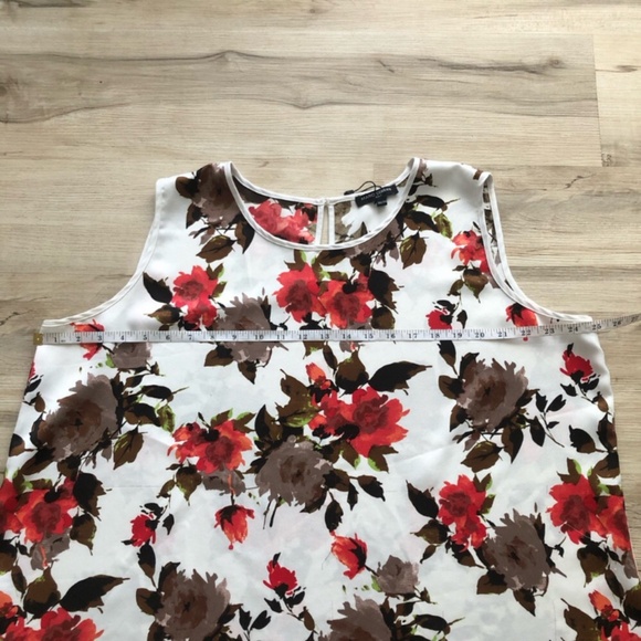 Mario Serrani Red and Brown Asymmetrical Tank Top - Picture 3 of 7